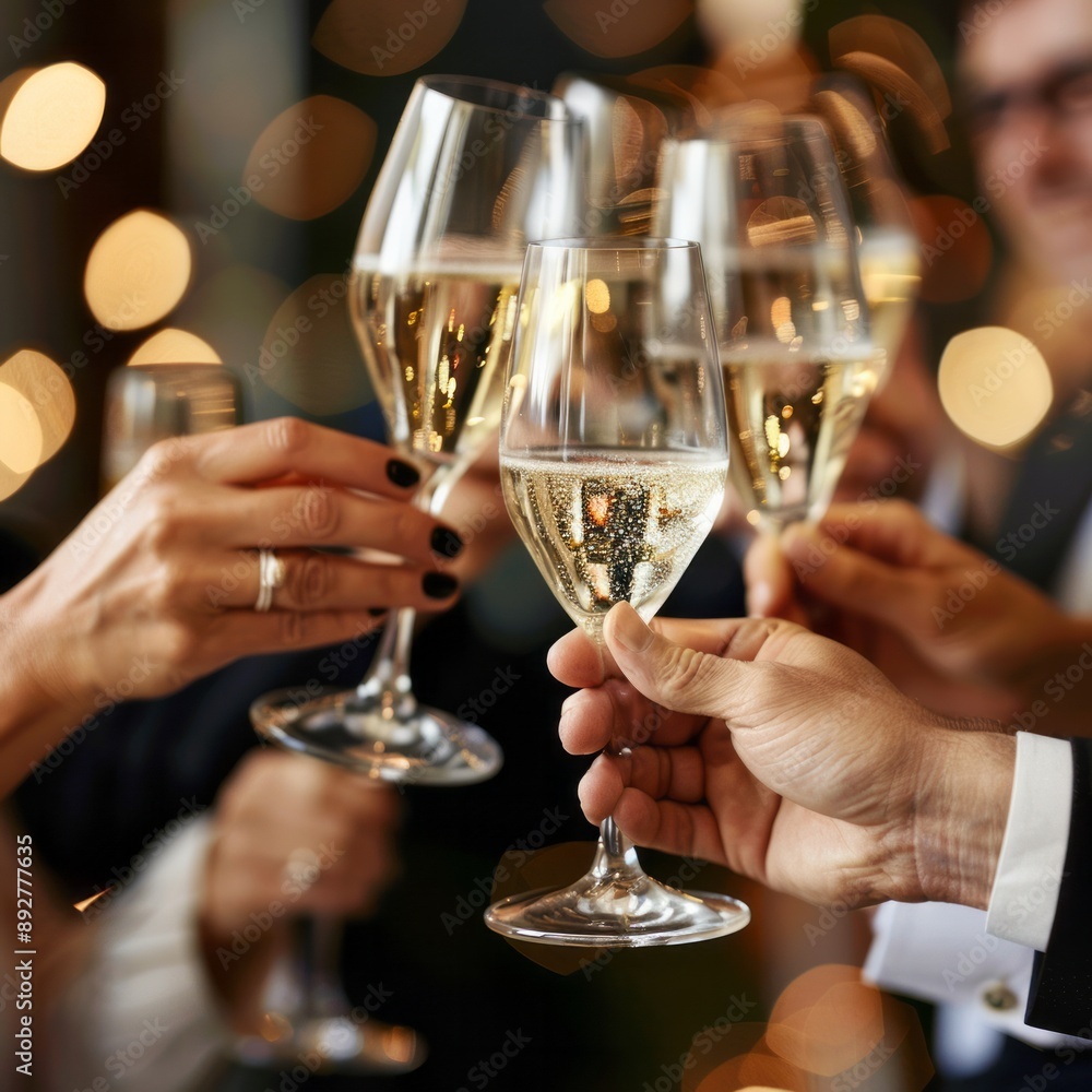 Champagne glasses with bokeh lights, businesspeople celebrating the agreement with champagne,champagne drinking beautiful crystal young Champagne glasses with bokeh lights, businesspeople celebrating the agreement with champagne,champagne drinking beautiful crystal young