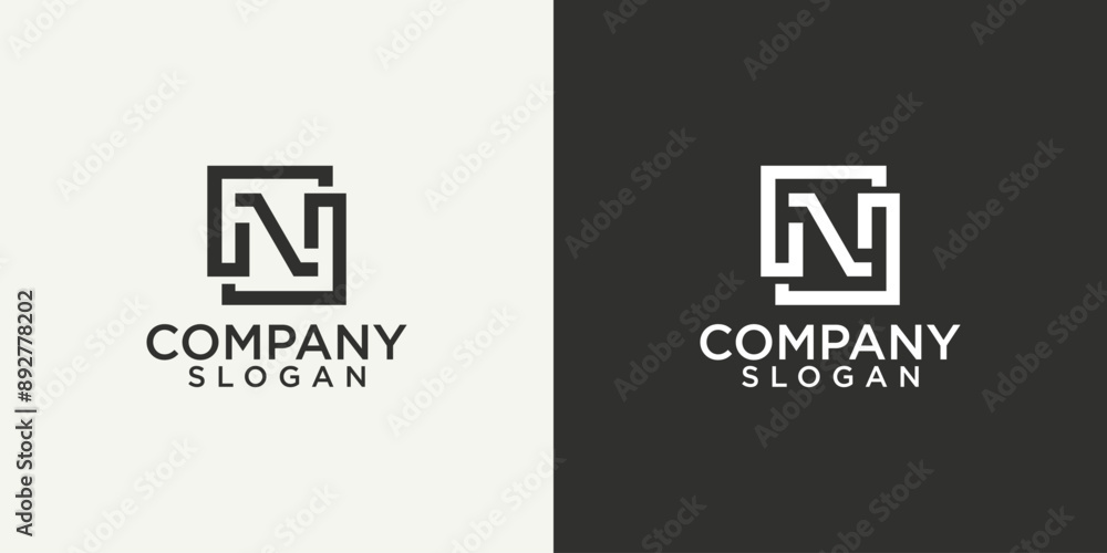 collection of initials letter N abstract monogram logo design vector collection of initials letter N abstract monogram logo design vector