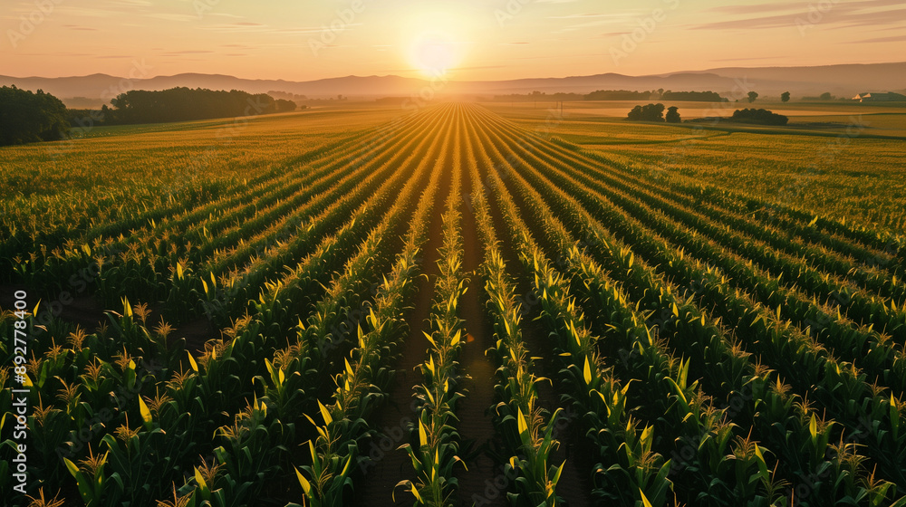 Sunrise Over a Cornfield Sunrise Over a Cornfield