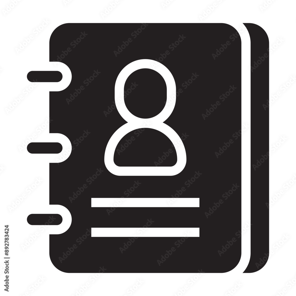 Contacts app black icon.