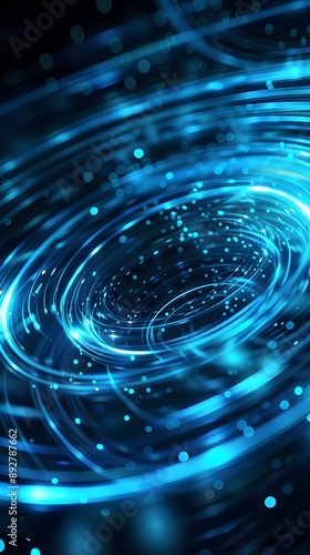 Abstract background featuring blue glowing lines in a continuous infinity pattern, symbolizing perpetual motion