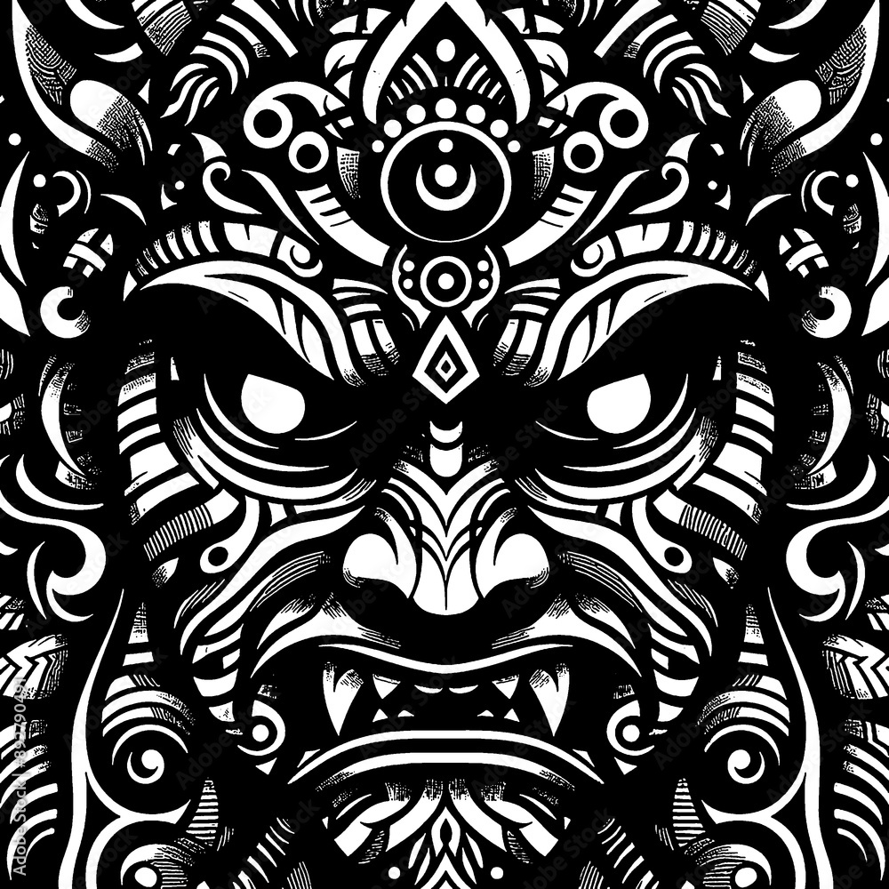 Black and White face pattern texture
Black and White face pattern texture