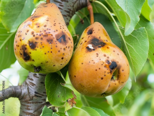 Fungal Aggressor: Venturia Pyrina and Its Impact on Pear Tree Leaves - An AR 4:3 Study photo