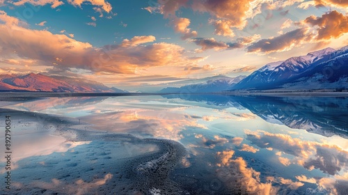 sunrise over the lake