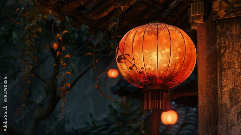 chinese new year background with lamps and bokeh lights 3d illustration chinese new year background with lamps and bokeh lights 3d illustration