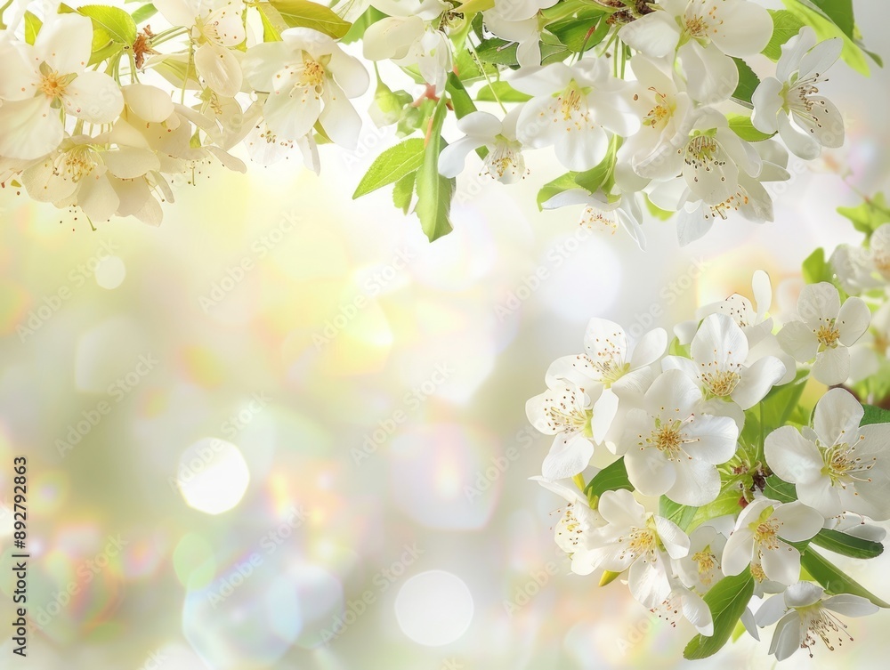 Springtime Serenity: White Blossoms on a Blooming Pear Tree Springtime Serenity: White Blossoms on a Blooming Pear Tree