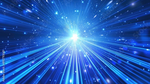 Vibrant Cosmic Light Rays created by ai