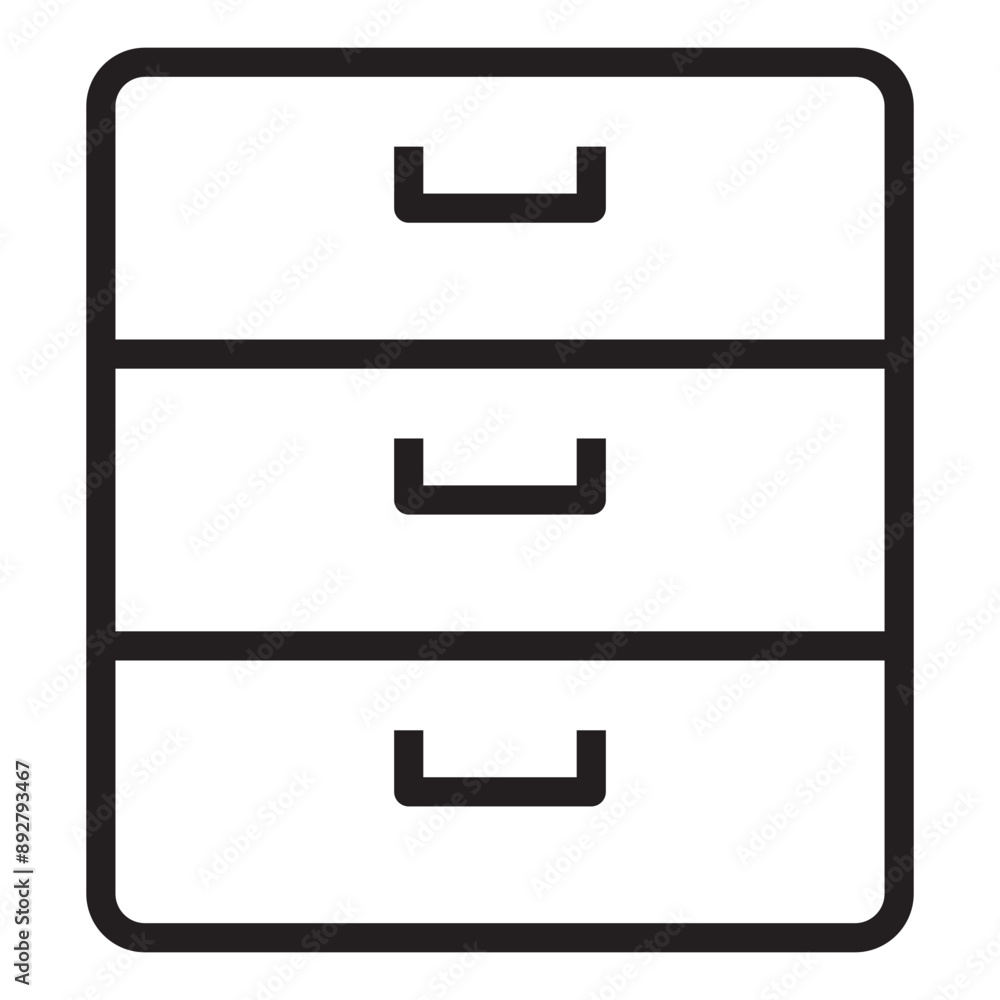 File cabinet line icon. File cabinet line icon.