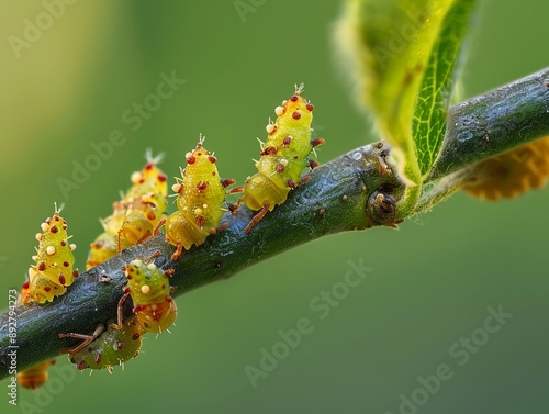 Investigating the Presence of Cacopsylla pyri (pear psylla, European pear sucker) Psyllidae Nymphs a photo