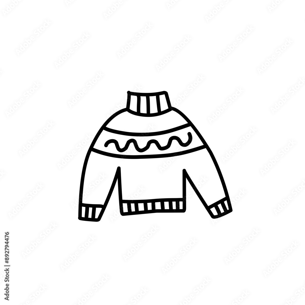 Obraz premium sweater line icon