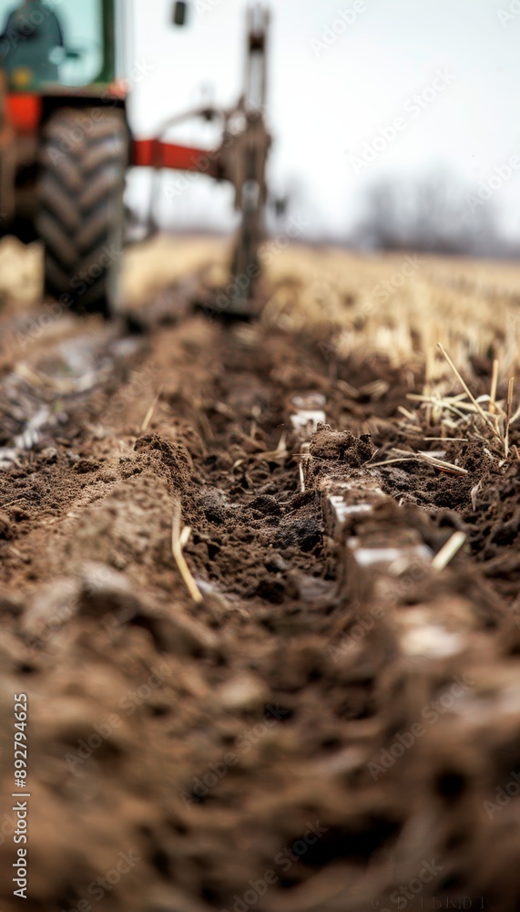 Deep Tillage Machine in Action on Farmland for Soil Preparation Deep Tillage Machine in Action on Farmland for Soil Preparation