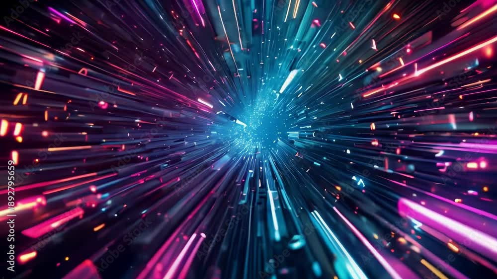 Of abstract geometric background with glowing particles in space. Futuristic technology network connection, modern science innovation particle flow, wave motion cyber mesh. Of abstract geometric background with glowing particles in space. Futuristic technology network connection, modern science innovation particle flow, wave motion cyber mesh.