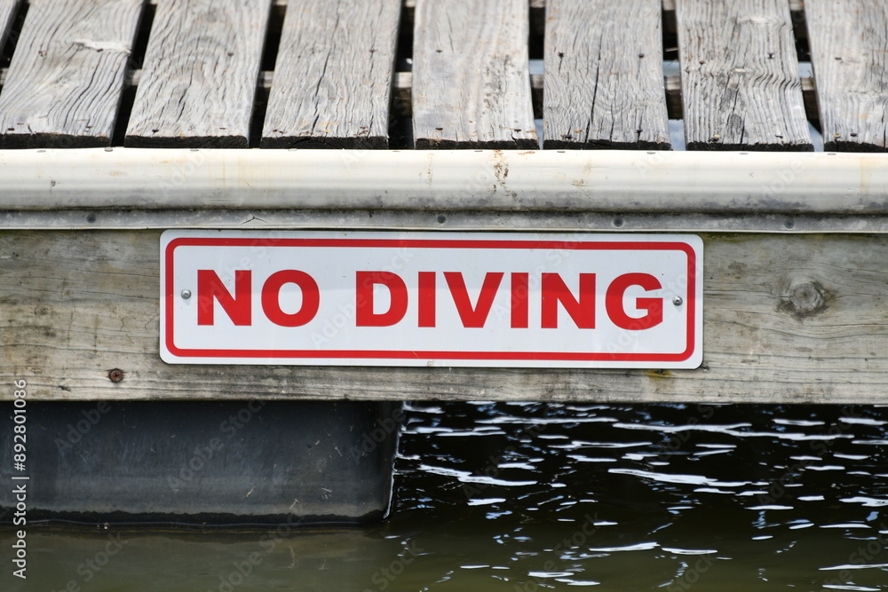 Fototapeta premium No Diving Sign