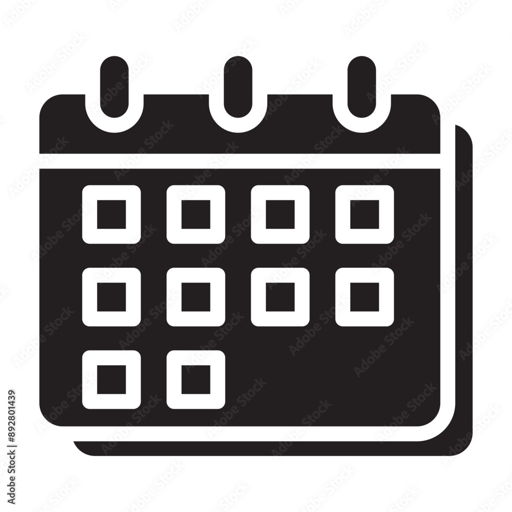 Calendar black icon. Calendar black icon.