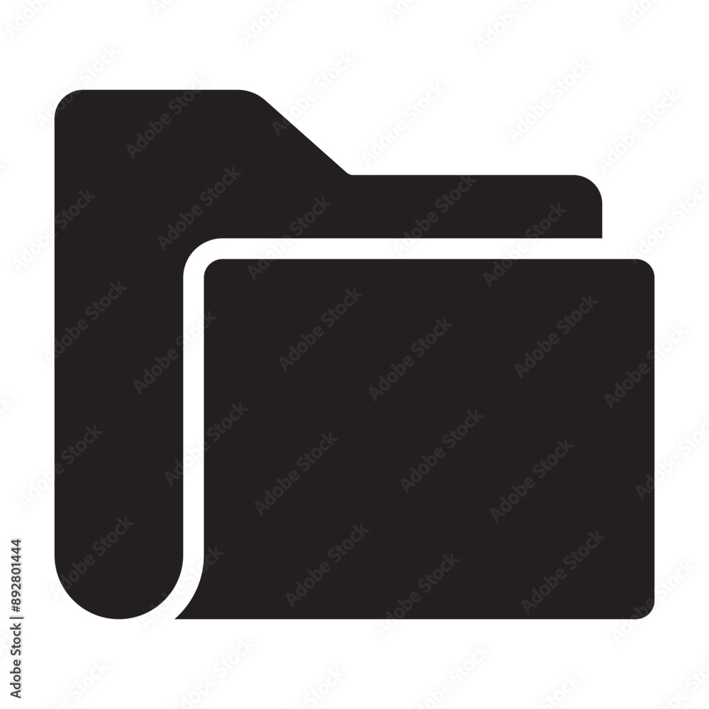 Folder black icon. Folder black icon.