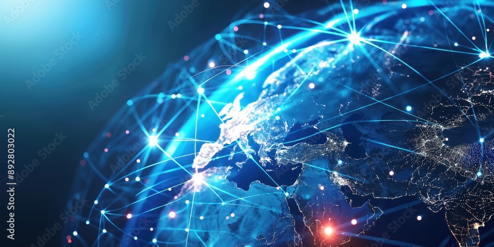 Global Connectivity Network from Space created by ai Global Connectivity Network from Space created by ai