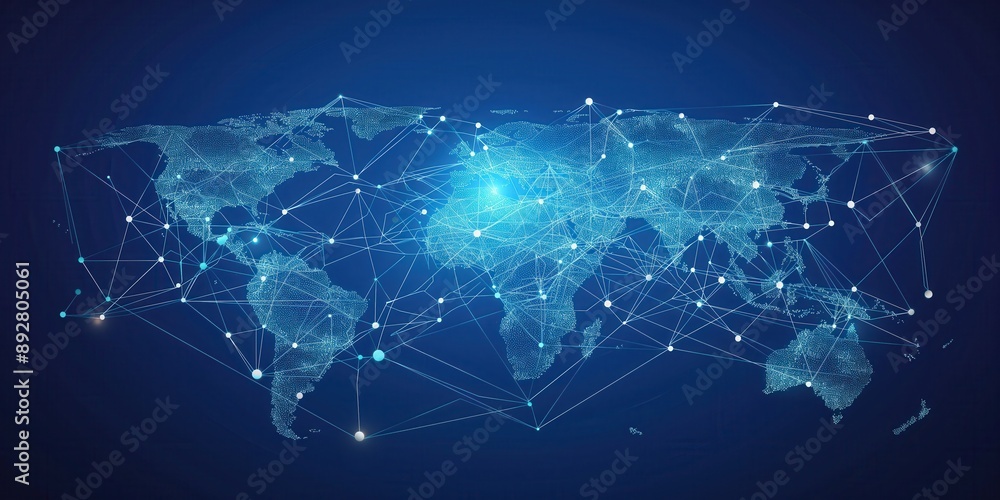 Global Connectivity Network from Space created by ai Global Connectivity Network from Space created by ai