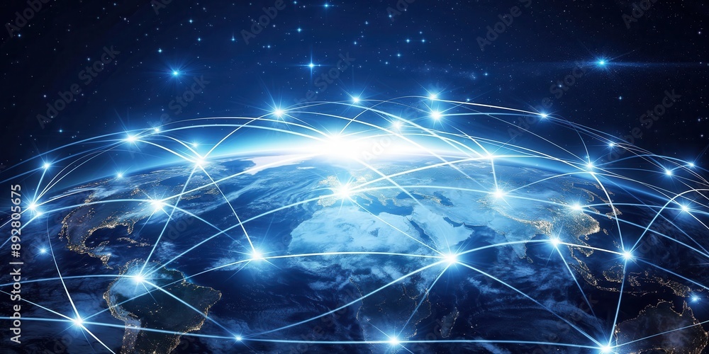 Global Connectivity Network from Space created by ai Global Connectivity Network from Space created by ai