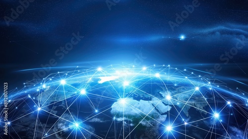 Global Connectivity Network from Space created by ai
