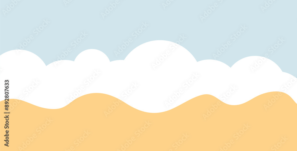 Autumn simple background with clouds. Vector flat illustration. Autumn simple background with clouds. Vector flat illustration.