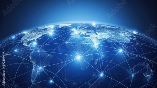 Global Connectivity Network from Space created by ai