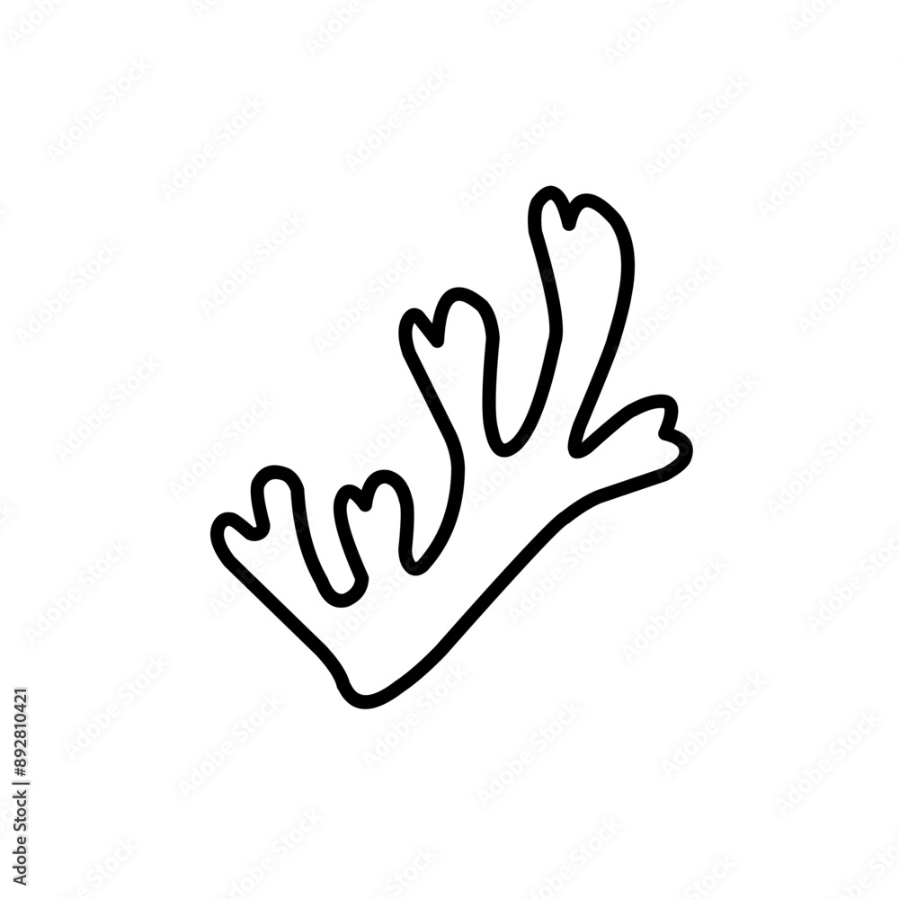 coral and seaweed icon coral and seaweed icon