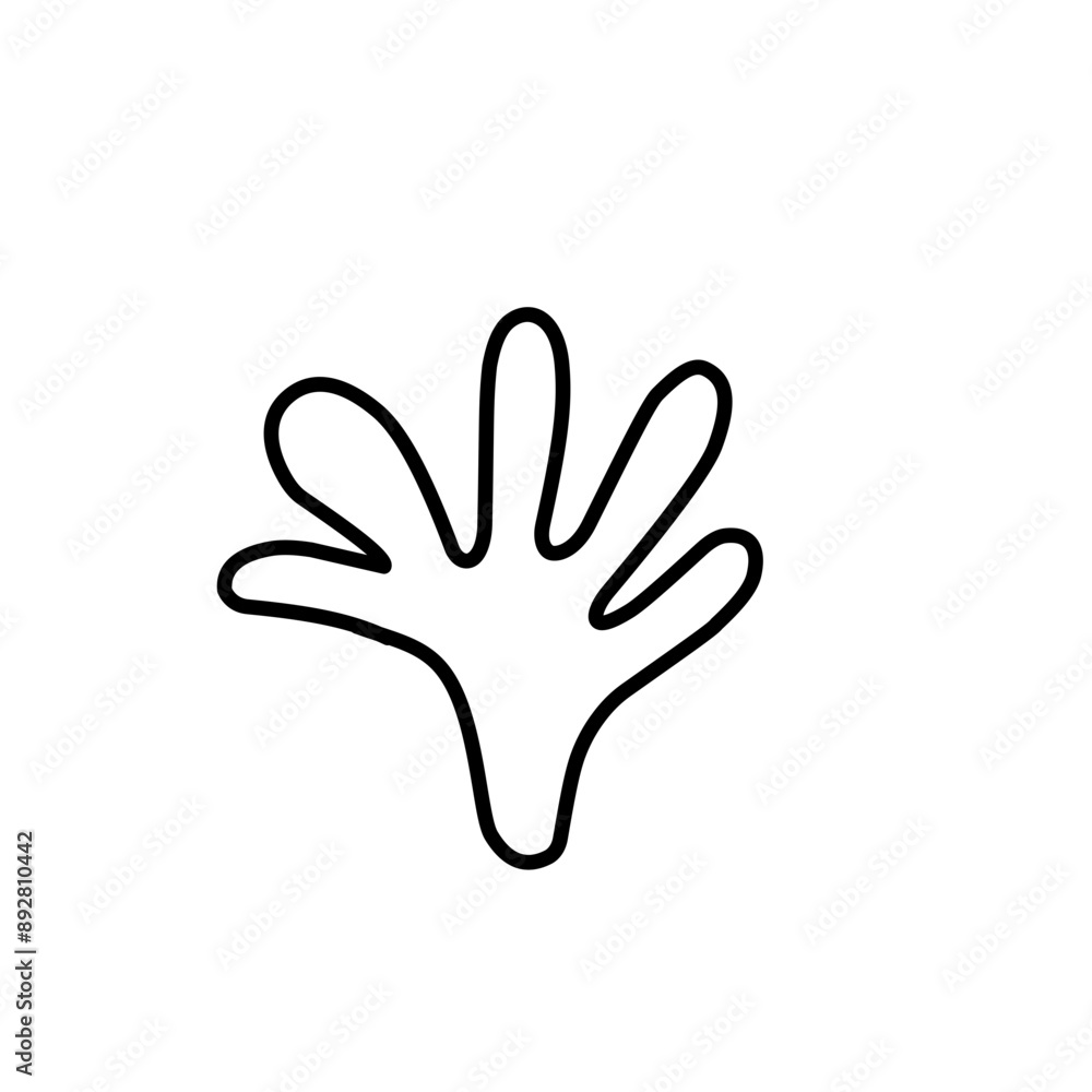 Obraz premium coral and seaweed icon