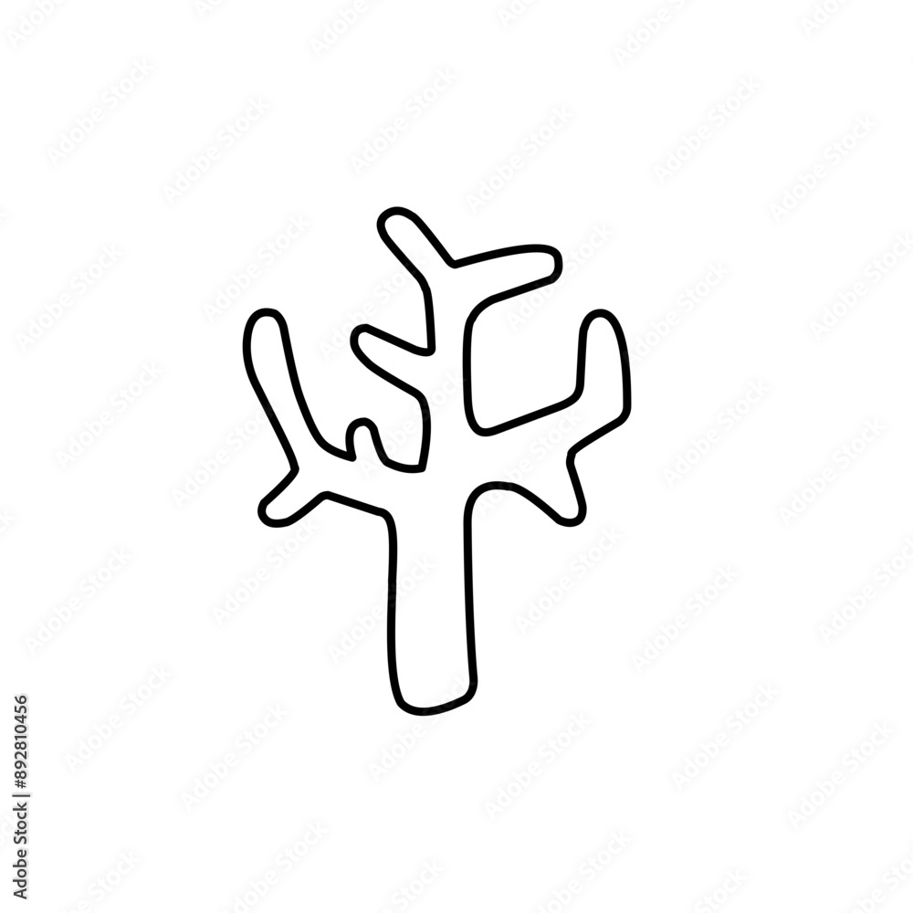 coral and seaweed icon coral and seaweed icon