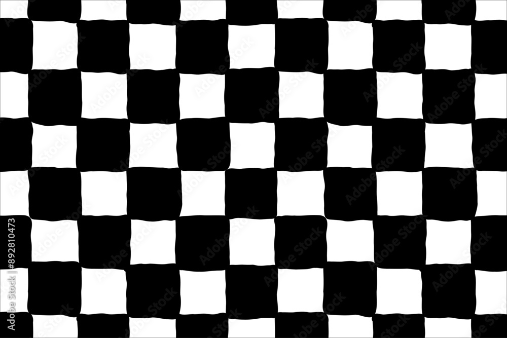 Seamless chess pattern square maze parallelogram vector, abstract cube in doodle style, repeating pattern on transparent background Seamless chess pattern square maze parallelogram vector, abstract cube in doodle style, repeating pattern on transparent background