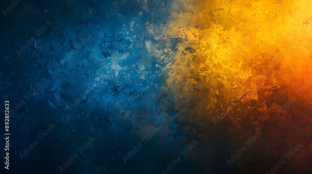 Obraz premium A blue and yellow background with a lot of texture. The blue and yellow colors are vibrant and the texture adds depth to the image.