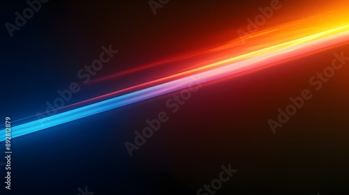 A bright blue and red line is shown on a black background. The line is very long and he is moving.