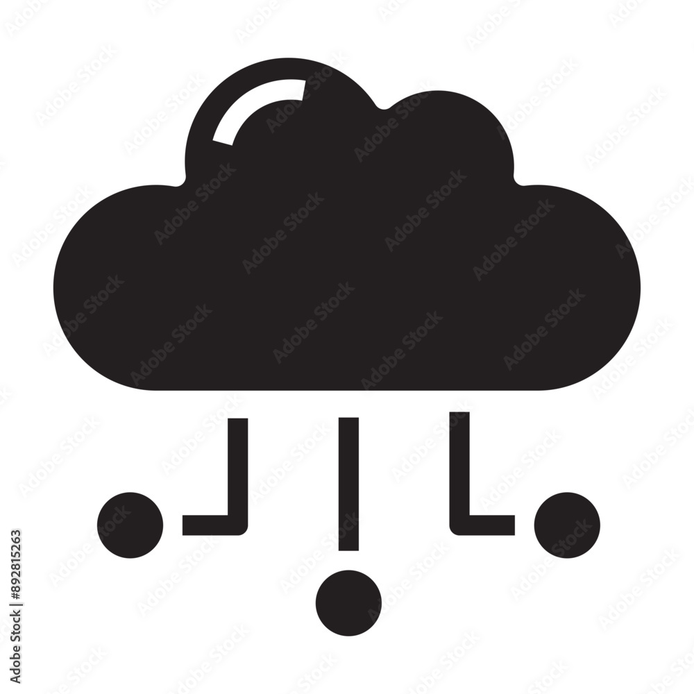 Cloud, cloud computing black icon. Cloud, cloud computing black icon.