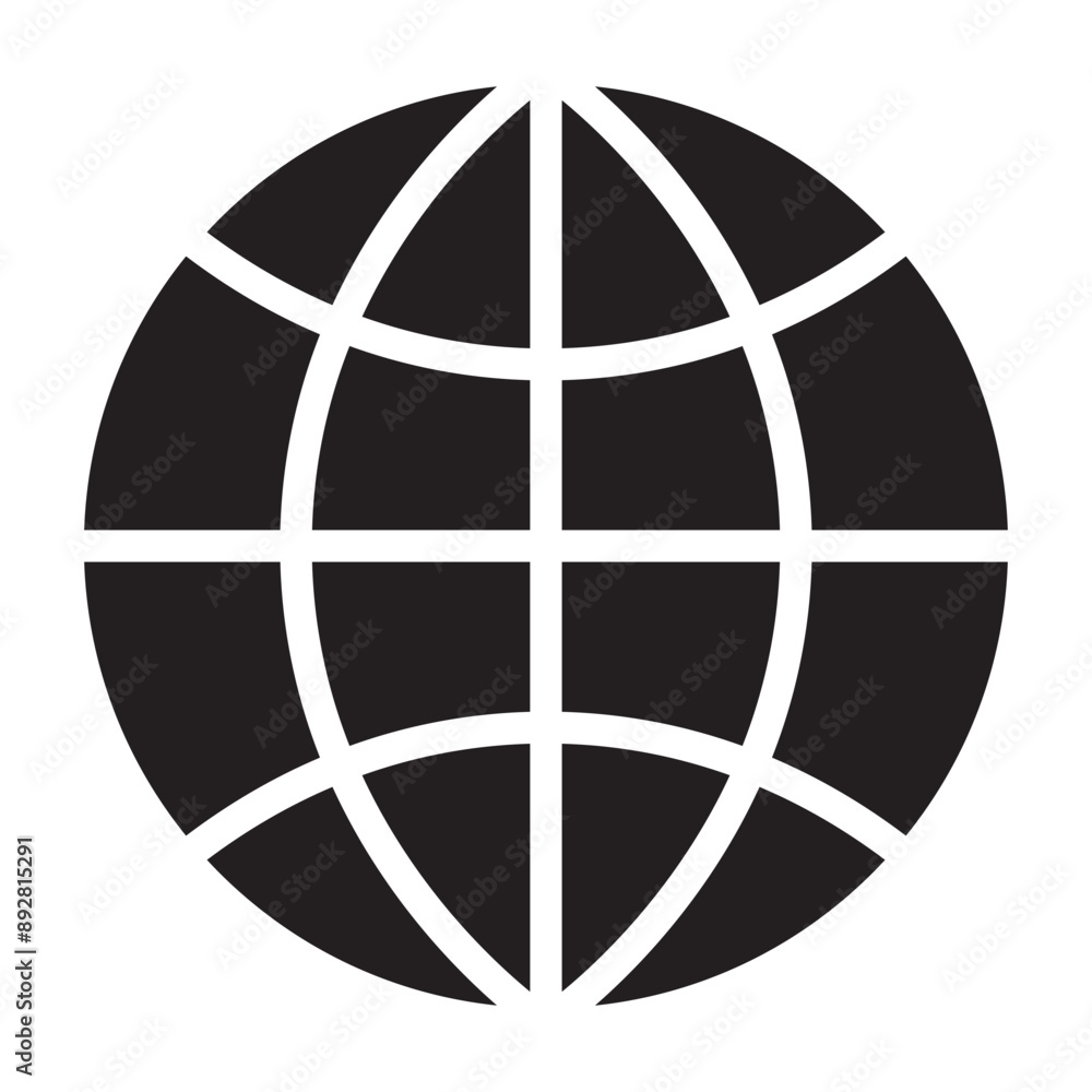 Globe global reach black icon. Globe global reach black icon.