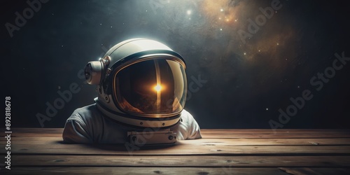 Astronaut's Reflection A Glimpse of the Cosmos Through a Space Helmet, space, astronaut, reflection, cosmos