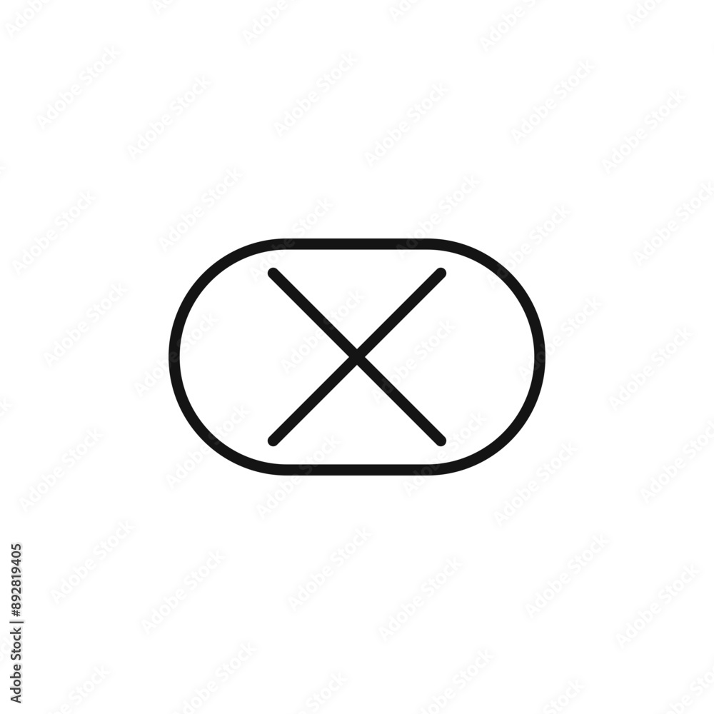 Close button icon outline collection in black and on white background Close button icon outline collection in black and on white background