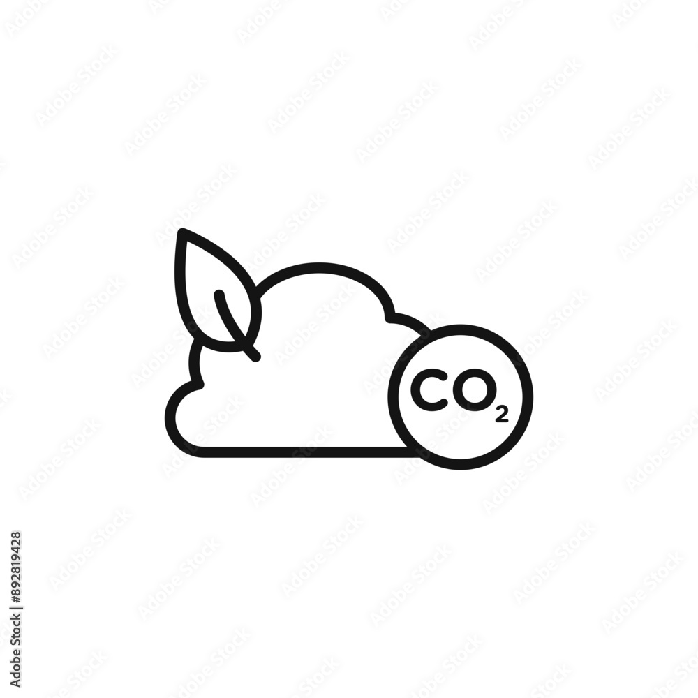 co2 gas carbon dioxide icon outline collection in black and on white background co2 gas carbon dioxide icon outline collection in black and on white background