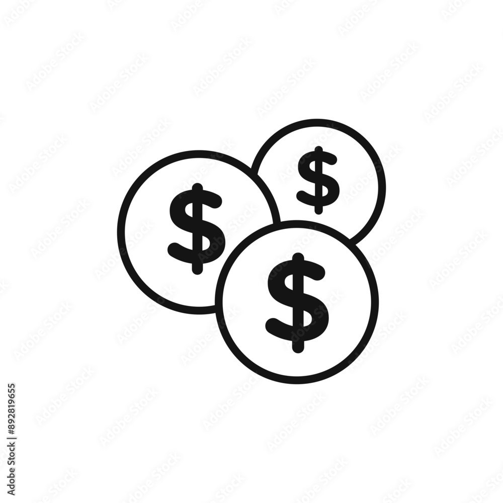 Financial Scheme icon outline collection in black and on white background Financial Scheme icon outline collection in black and on white background
