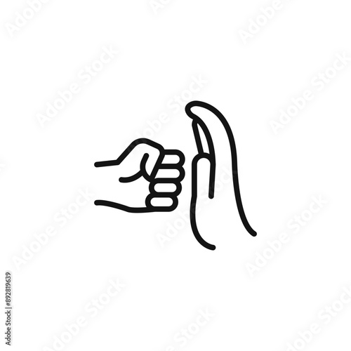 Domestic violence icon outline collection in black and on white background