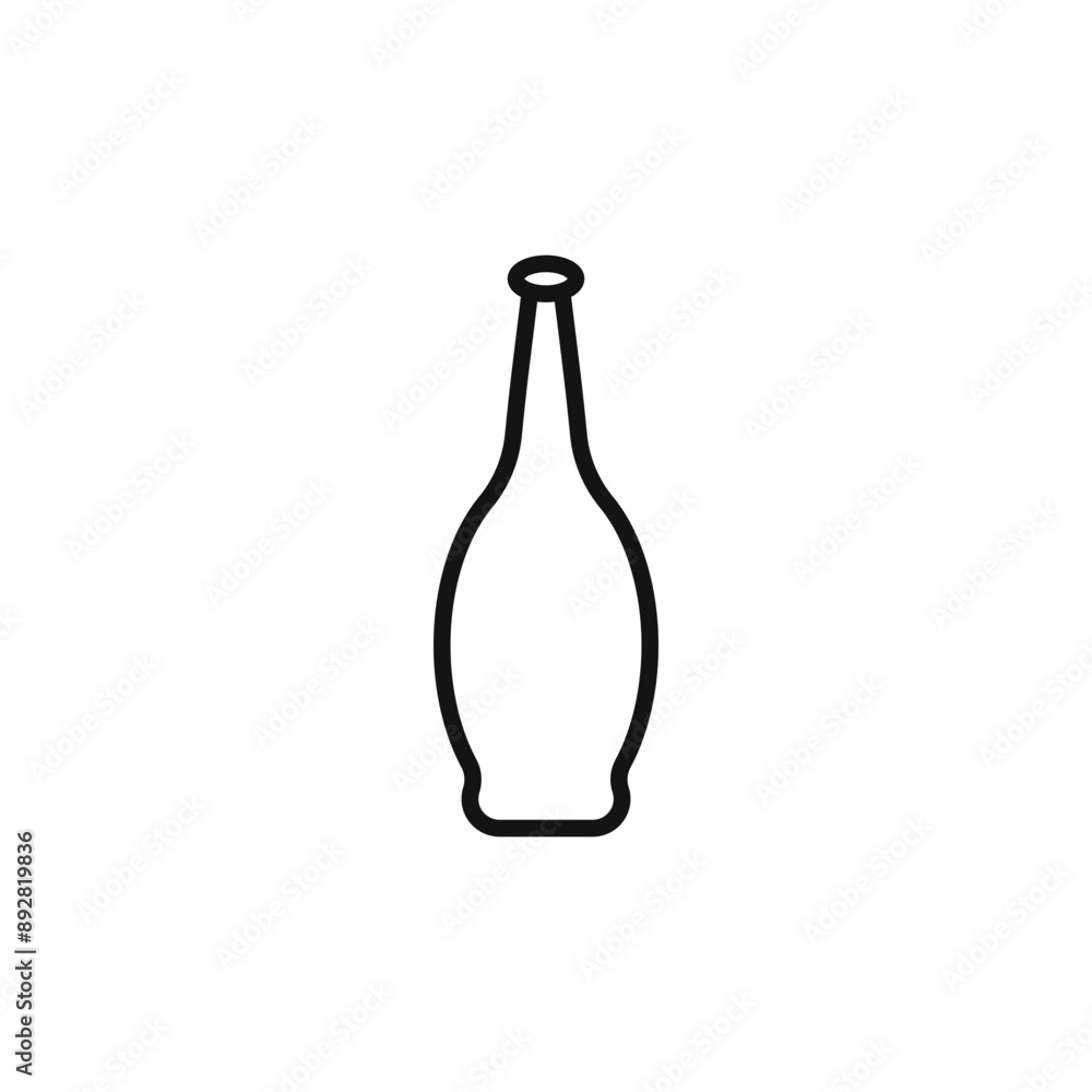 glass bottle icon outline collection in black and on white background glass bottle icon outline collection in black and on white background