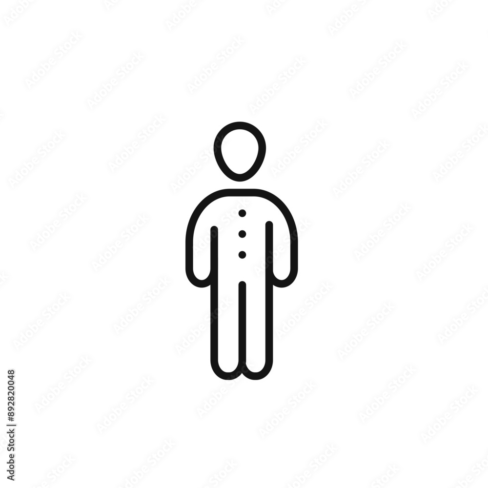 Man icon outline collection in black and on white background Man icon outline collection in black and on white background
