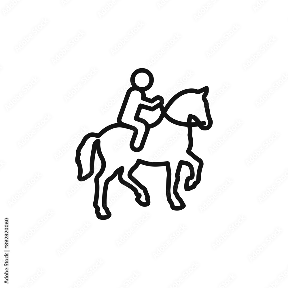horse Ride icon outline collection in black and on white background horse Ride icon outline collection in black and on white background