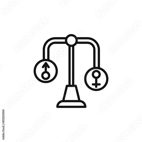 Hormone imbalance icon outline collection in black and on white background