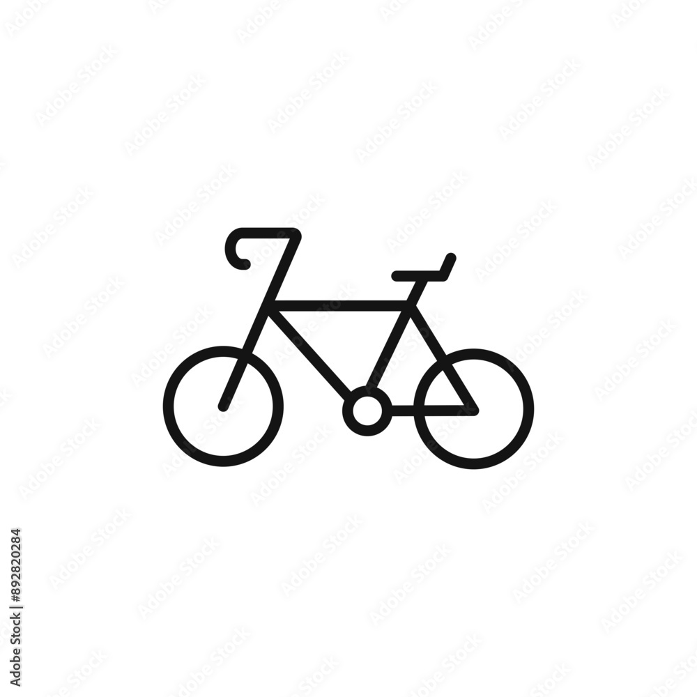 Road Bike Bicycle Icon outline collection in black and on white background Road Bike Bicycle Icon outline collection in black and on white background
