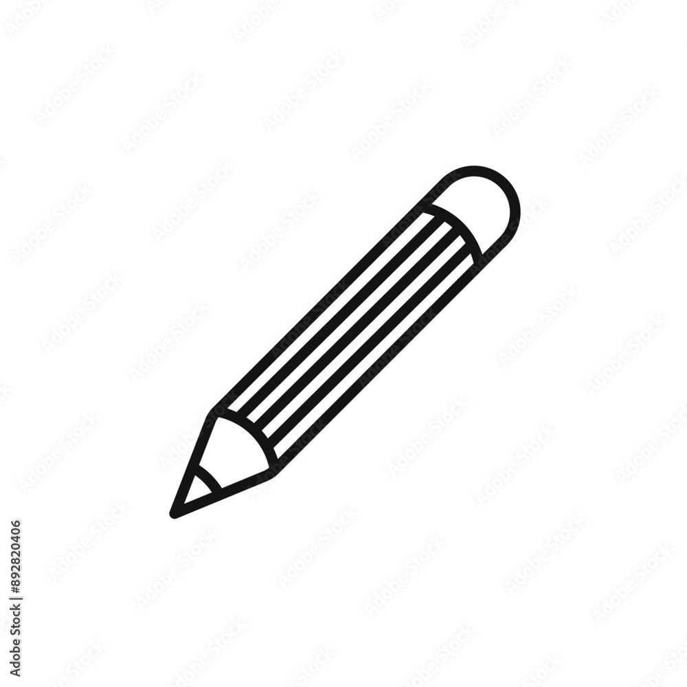 Pencil icon outline collection in black and on white background Pencil icon outline collection in black and on white background