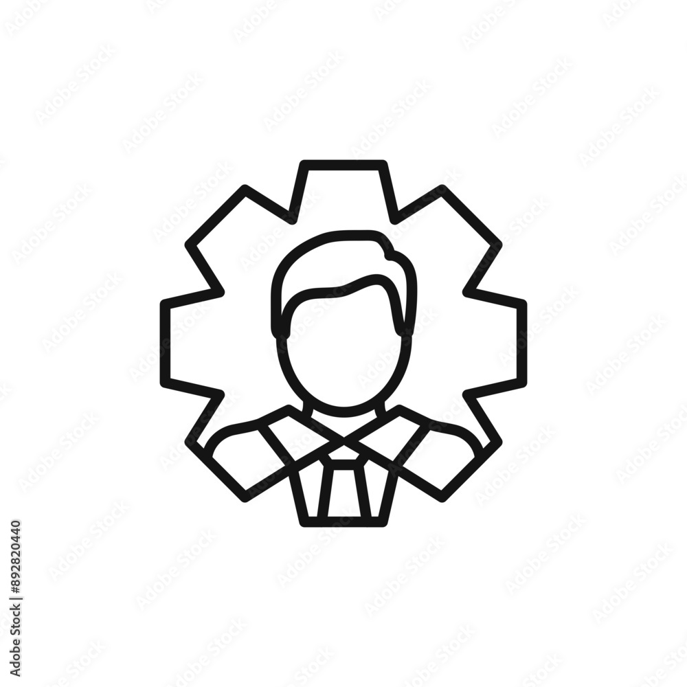User Management Icon outline collection in black and on white background User Management Icon outline collection in black and on white background