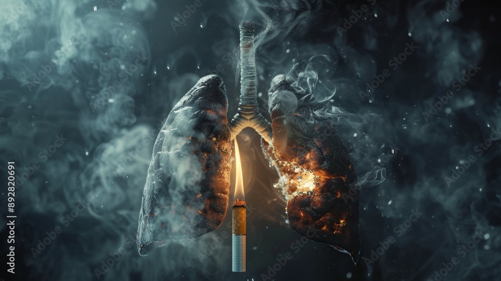 Up in Smoke Powerful stock image depicting the devastating effects of smoking on lungs with detailed textures and swirling smoke. Captured with a Nikon D5600 for maximum impact. Up in Smoke Powerful stock image depicting the devastating effects of smoking on lungs with detailed textures and swirling smoke. Captured with a Nikon D5600 for maximum impact.