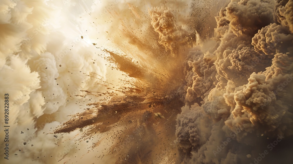 Dynamic Dust Explosion Captivating Chaos in Warm Hues Nikon Z6 II Stock Image Dynamic Dust Explosion Captivating Chaos in Warm Hues Nikon Z6 II Stock Image