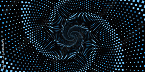 Abstract background with concentric circles in black and white colors. Radiating lines. Vector Illustration.	
