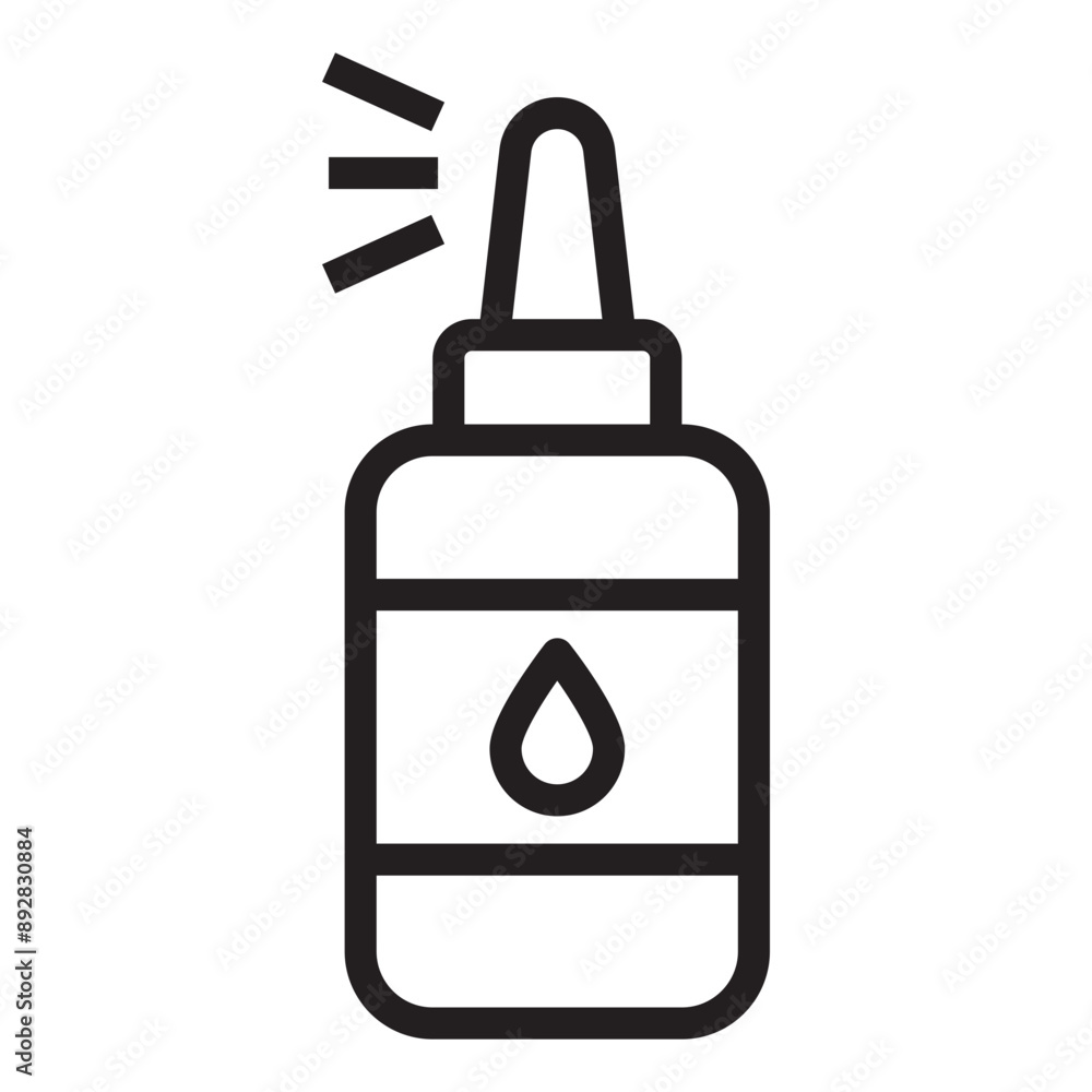 Inhaler line icon. Inhaler line icon.