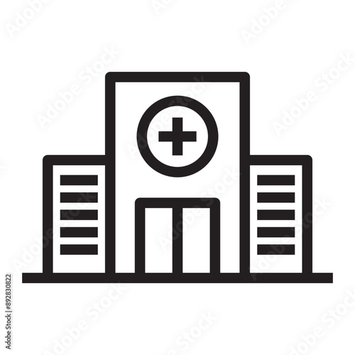 Hospital line icon.